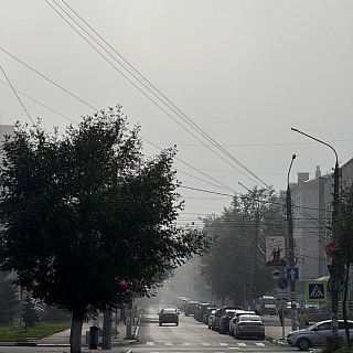 Сильный туман окутал Бор 4