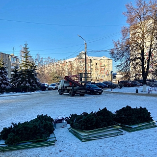 На Бору устанавливают главную городскую ёлку 2