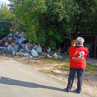 Волонтёры помогают следить за порядком на контейнерных площадках Борского округа 3