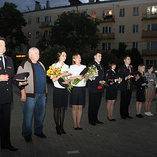 На Бору полицейские присоединились к акции свеча памяти 2