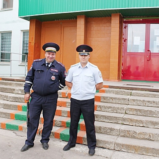 В единый день голосования сотрудники борской полиции  обеспечивали охрану общественного порядка 1