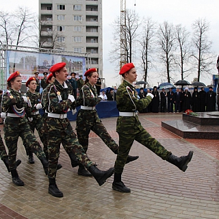 Смотр строя и песни среди юноармейских отрядов прошел в городе Бор 2