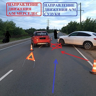 Две иномарки не поделили дорогу на Бору 2