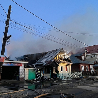 Серьезный пожар произошел на Бору 5