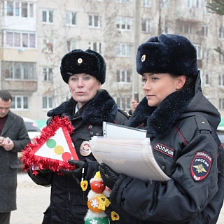 На Бору автополицейские зажгли «Елку безопасности» 3