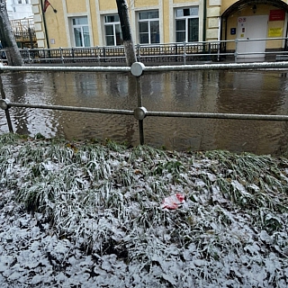 Борчане жалуются на большую лужу около Сергиевской слободы 1