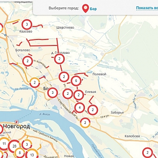 53 борских дороги отмечено на «Карте убитых дорог» 2