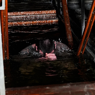 Атмосфера Крещенской ночи на Юрасовском озере 5