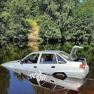 Водоплавающий автомобиль в Рекшино 1