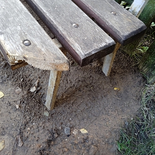 Борчанка "похвалилась" новой скамейкой 2