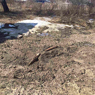 Три боевых снаряда нашли рядом с оживленной трассой на Бору 1