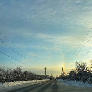 Жители Бора наблюдают солнечное гало 1
