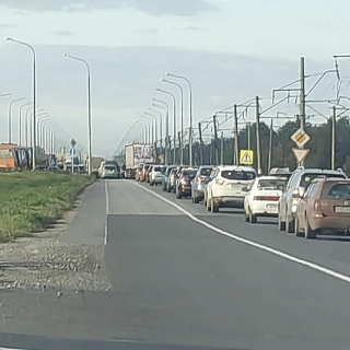 Транспортный коллапс на Борской дамбе 2