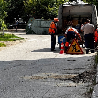 Интересный ямочный ремонт на Красногорке 3