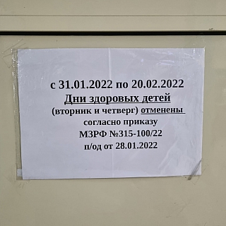 Детская поликлиника на Воровского не принимает здоровых деток до 20 февраля 2