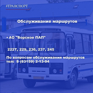 Борская администрация про проблемы общественного транспорта 2