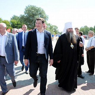 Площадь Георгия Победоносца была торжественно открыта на Бору 12 августа 2