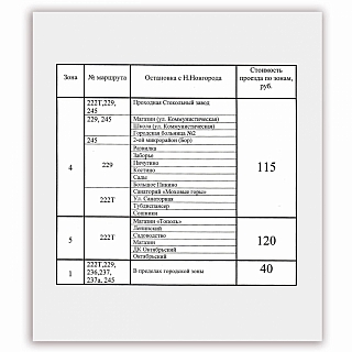 1 августа на Бору увеличились цены на проезд 1