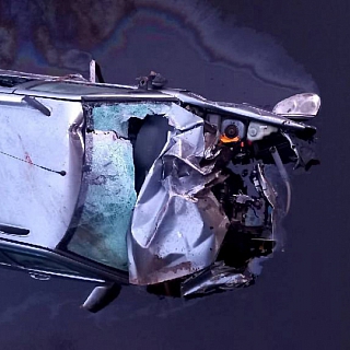 Автомобиль упал с моста в Борском районе 1