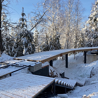 Несмотря на мороз, работы на Моховых продолжаются 5