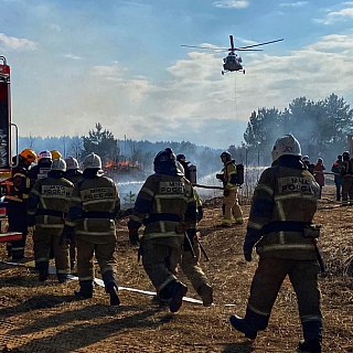 В деревне Коринка прошли учения спасателей 9