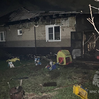 В Овечкино сгорел дом 3