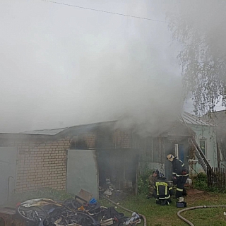 Пожар произошел на Бору 2