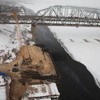 Фото и видеосъемка со строящегося дублера Борского моста 3