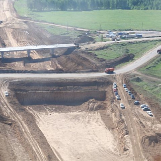 Фото с облета Южного обхода и дублера Борского моста 1