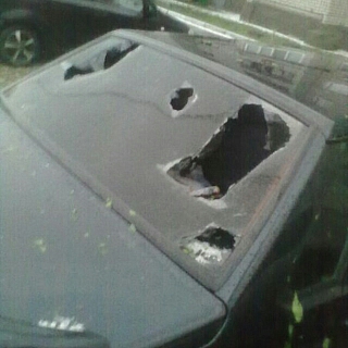 Жители Бора приходит в себя после сильнейшего ливня с градом 11