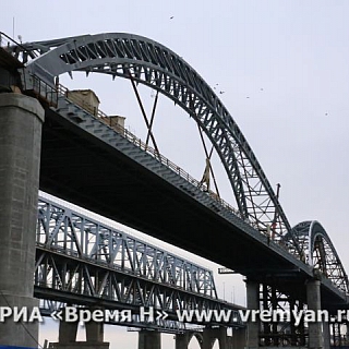 Вторая арочная конструкция дублера Борского моста установлена на опоры 2