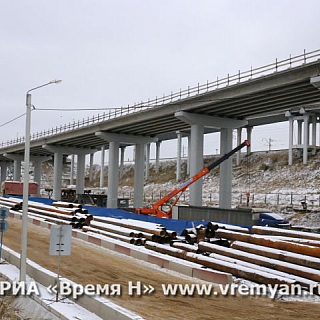 Вторая арочная конструкция дублера Борского моста установлена на опоры 6