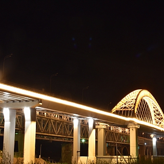 Валерий Шанцев выложил необыкновенные фотографии ночного Борского моста 4