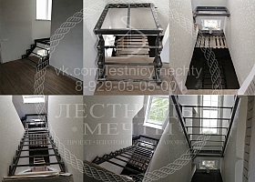 Лестницы на металлическом каркасе, металлокаркасы