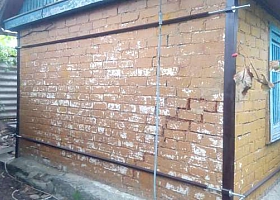 Стягивание стен металом  от трещин