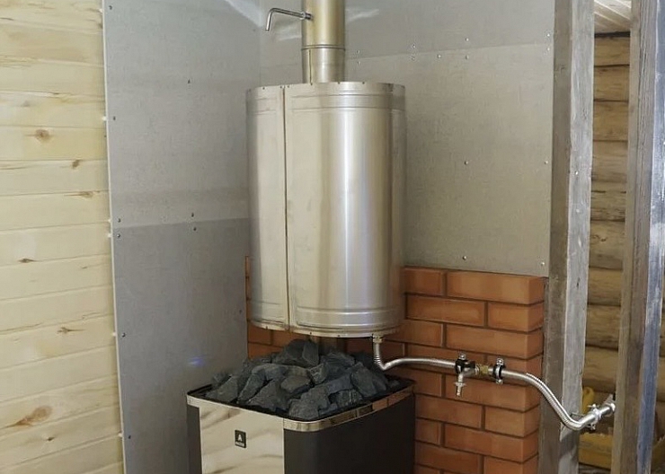 Установка банных печей в баню 3
