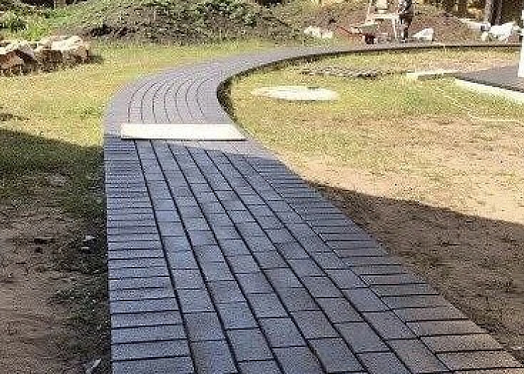 Монтаж брусчатки