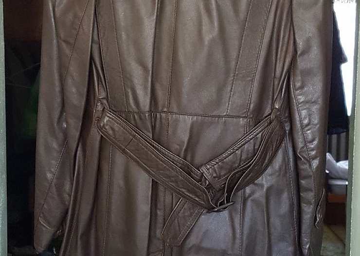 Плащ, натуральная кожа, женский, р. 46-48 3