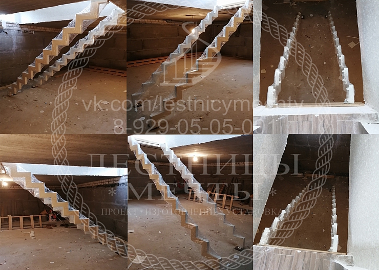 Лестницы на металлическом каркасе, металлокаркасы 2