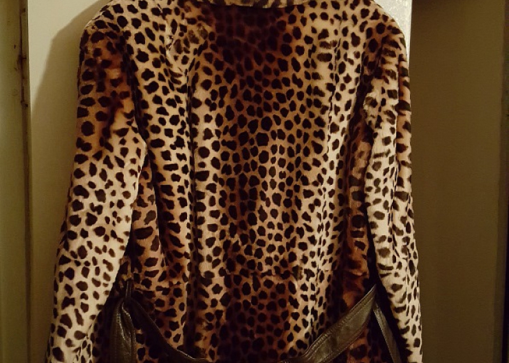 Шуба женская, мутон, "леопард", р. 50 3