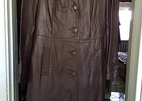 Плащ, натуральная кожа, женский, р. 46-48