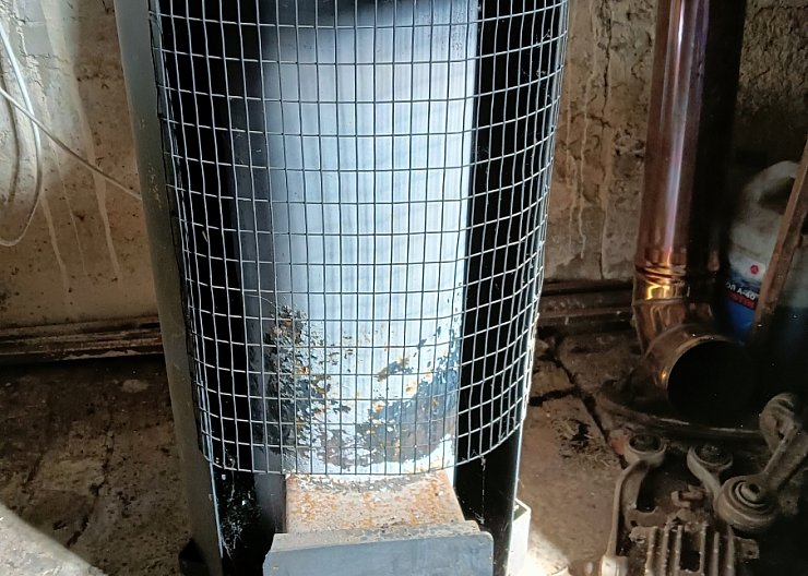 Печь на отработке 4